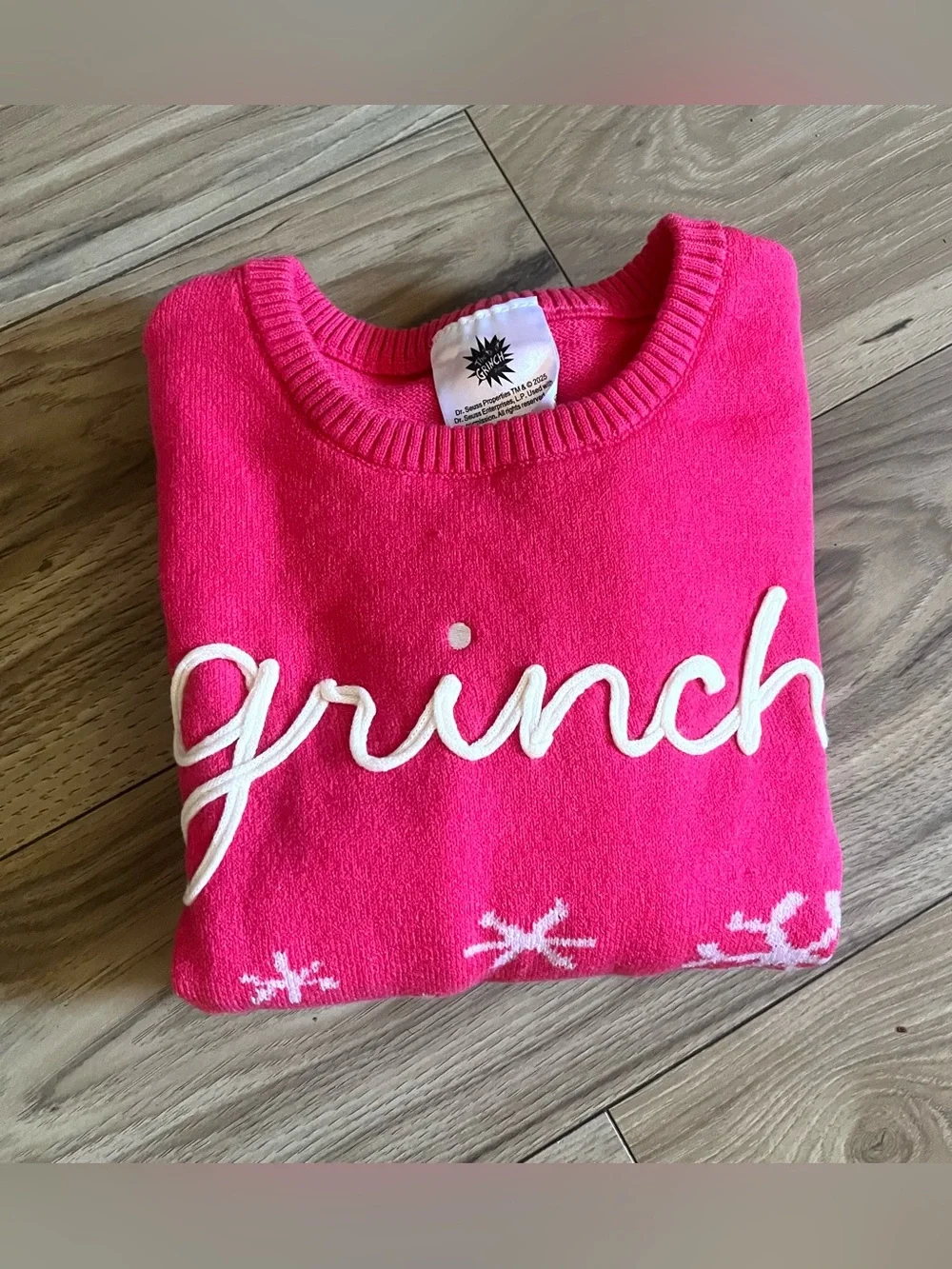 Pink Grinch sweater